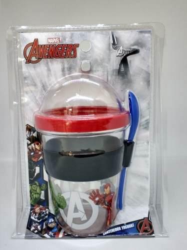 Vaso Yogurt Con Diseño Minnie Spiderman Avengers.