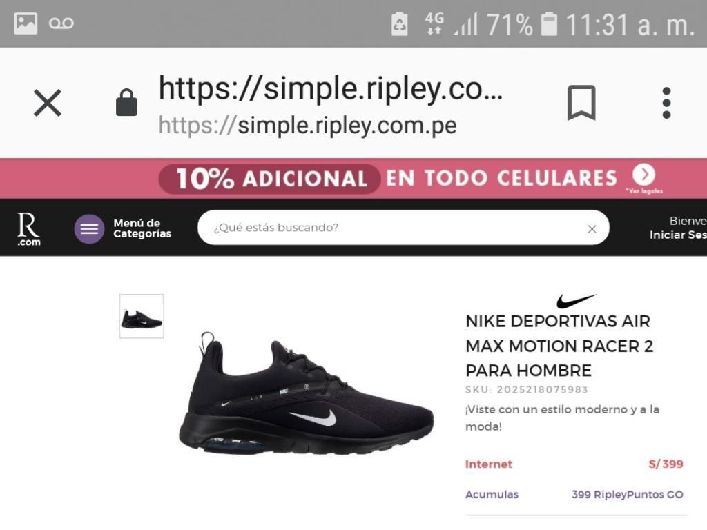 Zapatillas Nike Air Max Motion Nueva Org