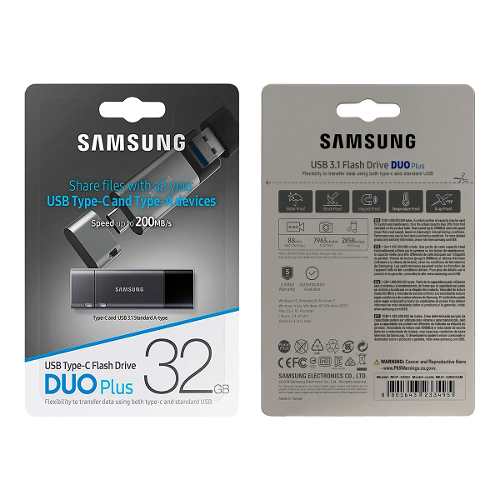 Memoria Flash Usb Samsung Duo Plus 32gb Usb 3.1