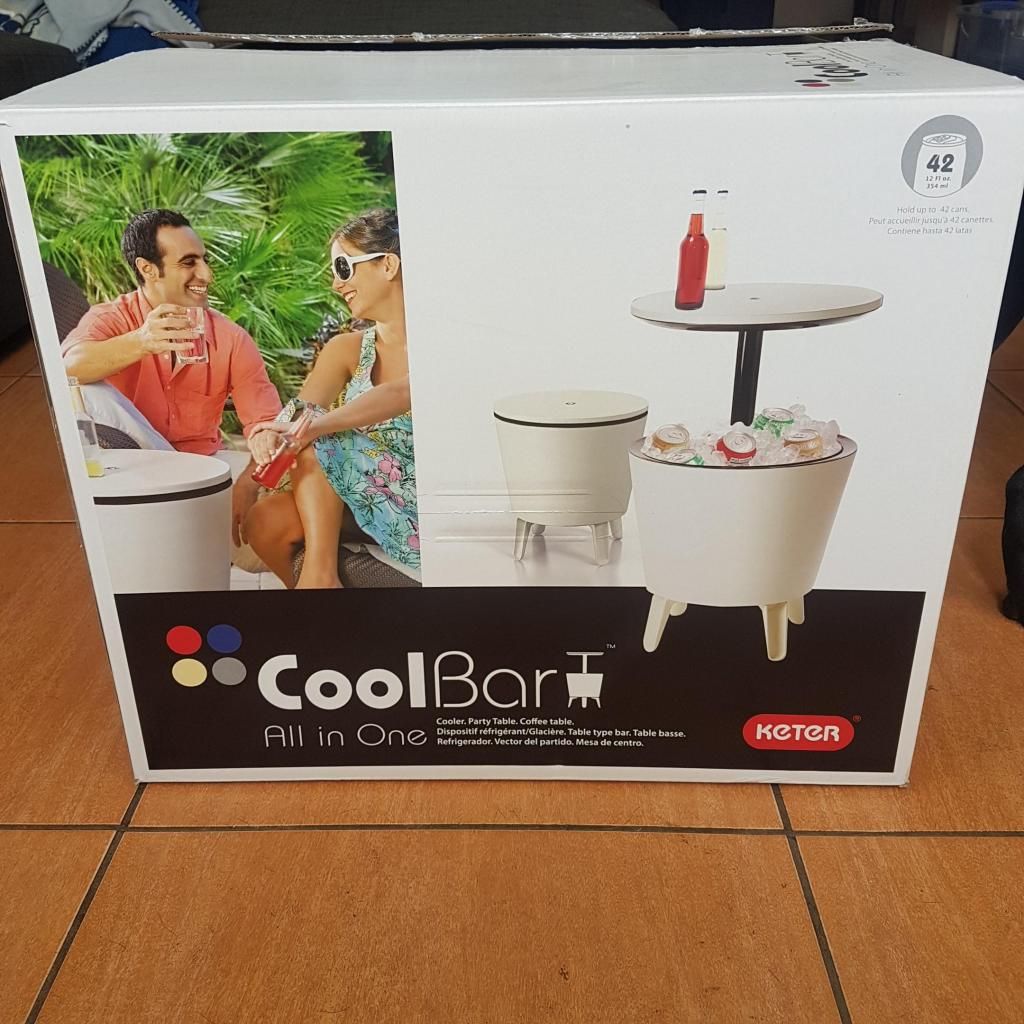 Cool Bar, 3 funciones: Cooler, Mesa de fiesta o Mesa de