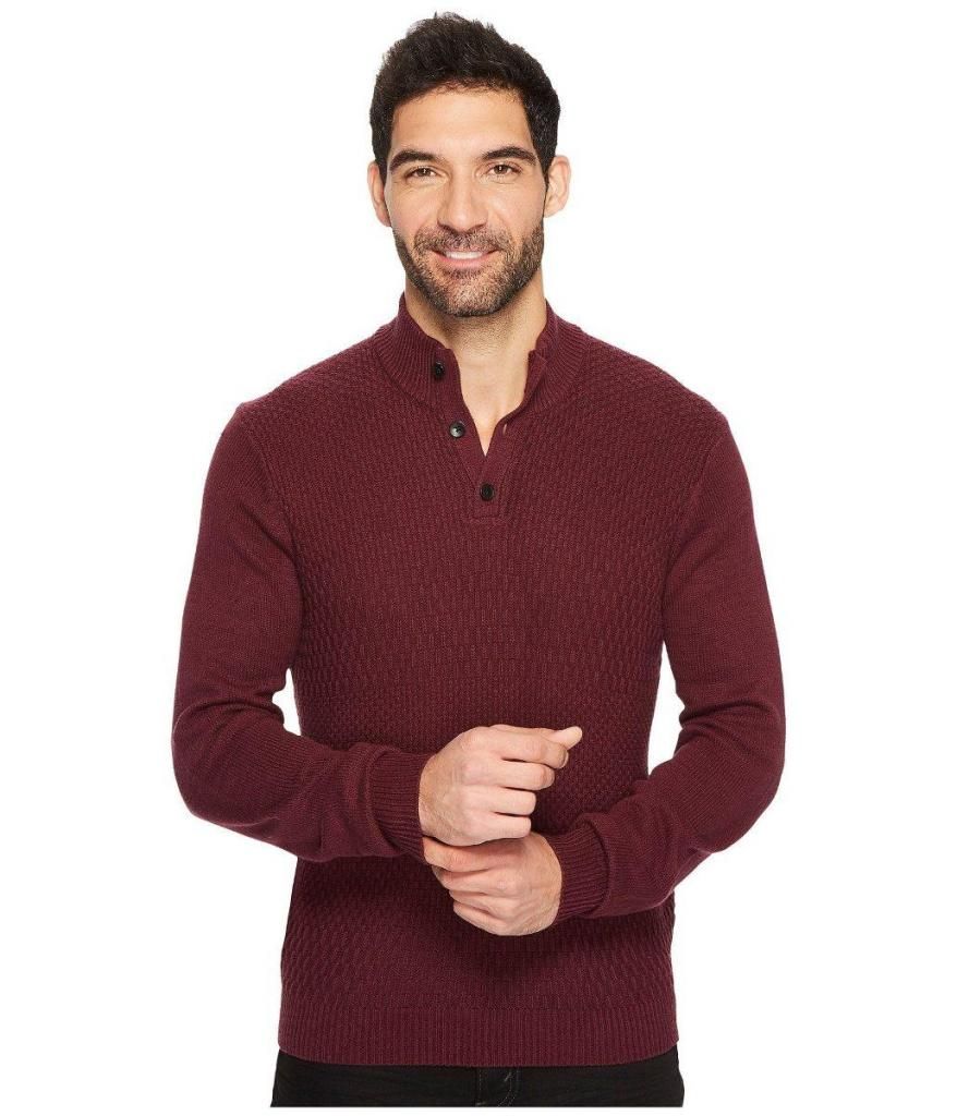 Chompa Hombre Perry Ellis Solid Textured Mock Neck Sweater