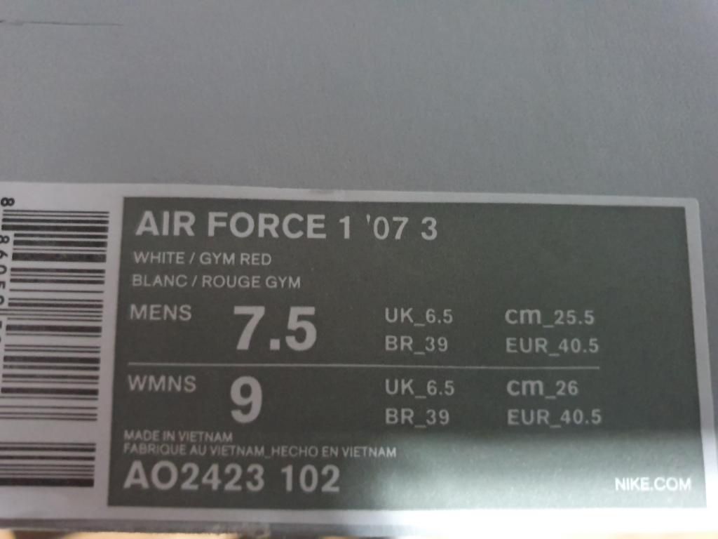 Nike Air Force  blancorojo