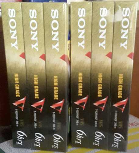Cintas Vhs Sony High Grade Nuevas Selladas Pack X 3