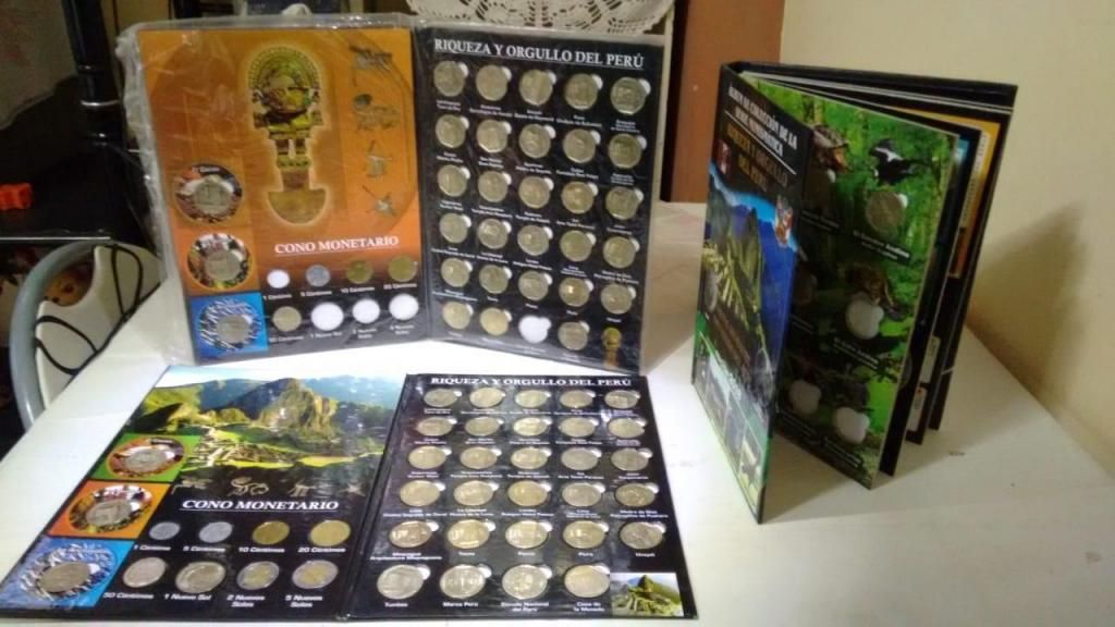 Álbum colección de Monedas Riquezas y Orgullo del Perú