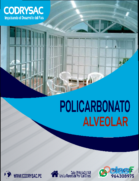policarbonato alveolar, solidos y trapezoidales