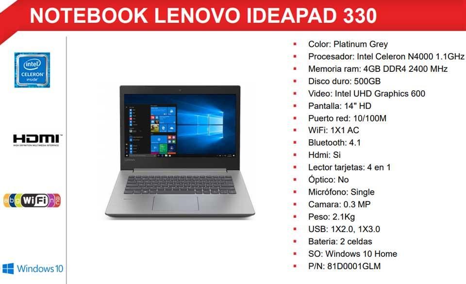 Laptop Lenovo Ideapad IGM 14 Celeron NGB 4GB