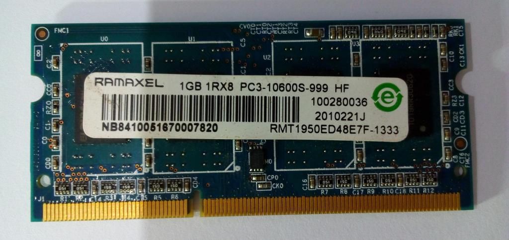 memoria ram ddr MHz de 1GB