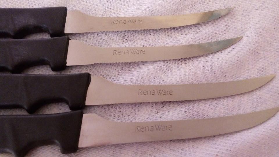 Set 4 Cuchillos Delgados Rena Ware nuevos