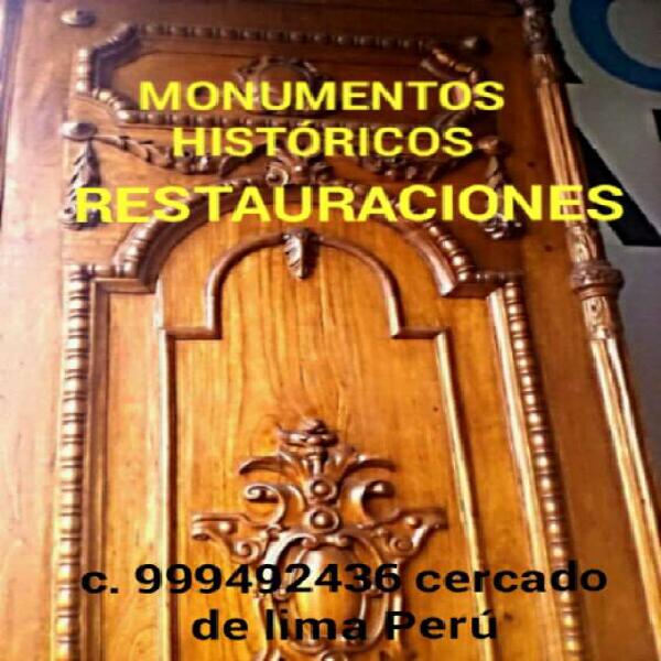 Monumentos históricos nacionales restauraciónes en Lima