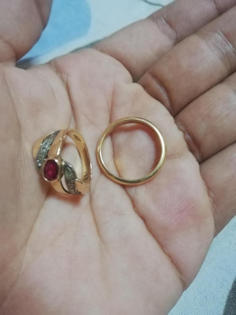 Remato anillos de matrimonio de oro de 18k