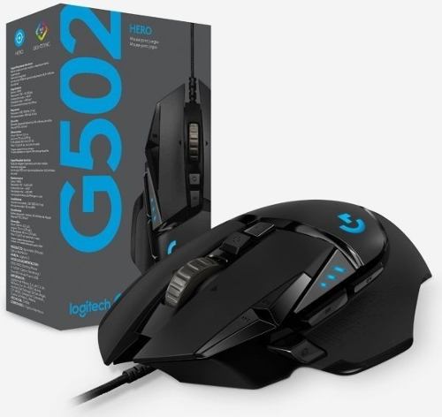 Mouse Logitech G502 Hero Gaming Usb Black