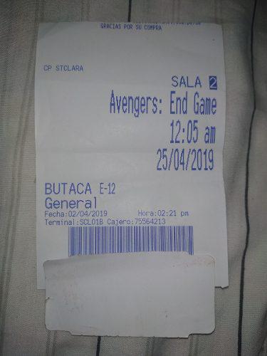 Avengers End Game Cineplanet S. Clara