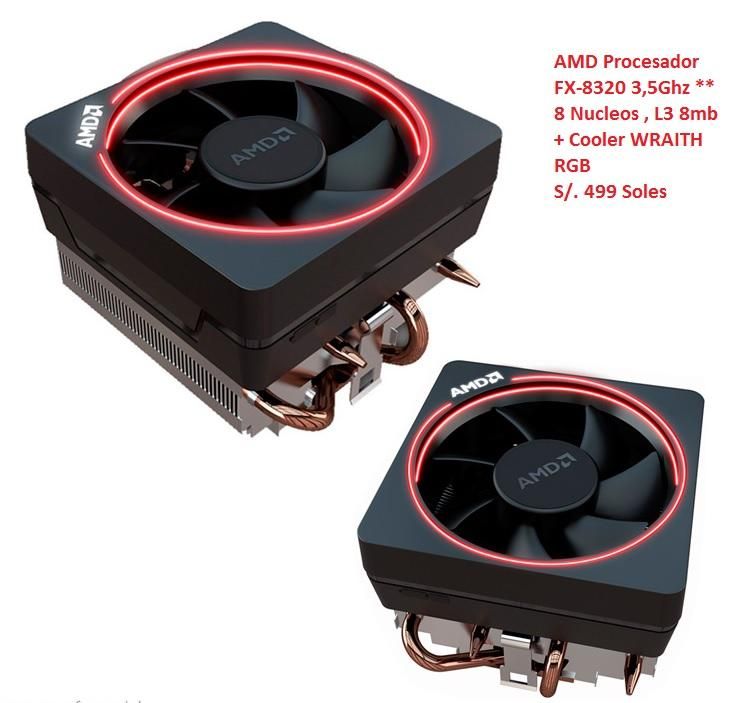 Procesador AMD FX  con Cooler WRAITH RGB