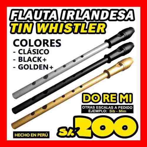 Tin Whistler Rosas Flauta Irlandesa Profesional Do Re Mi
