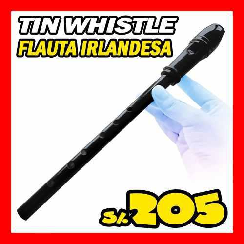 Tin Whistler Rosas Flauta Irlandesa Profesional Negro