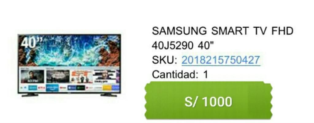 Tv Samsung Nuevo 40''