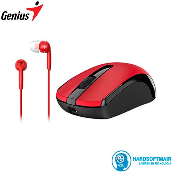 Mouse Inalambric Geniusaudifono Hsm320 Mh Rojo oferta
