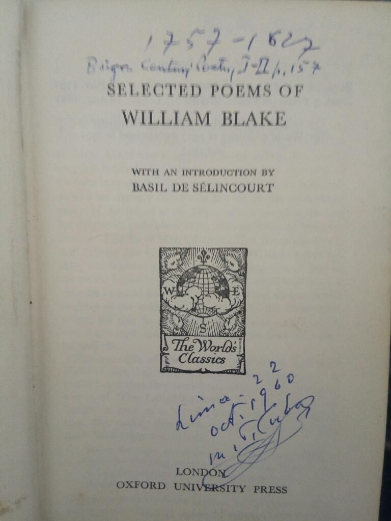 Libro William Blake