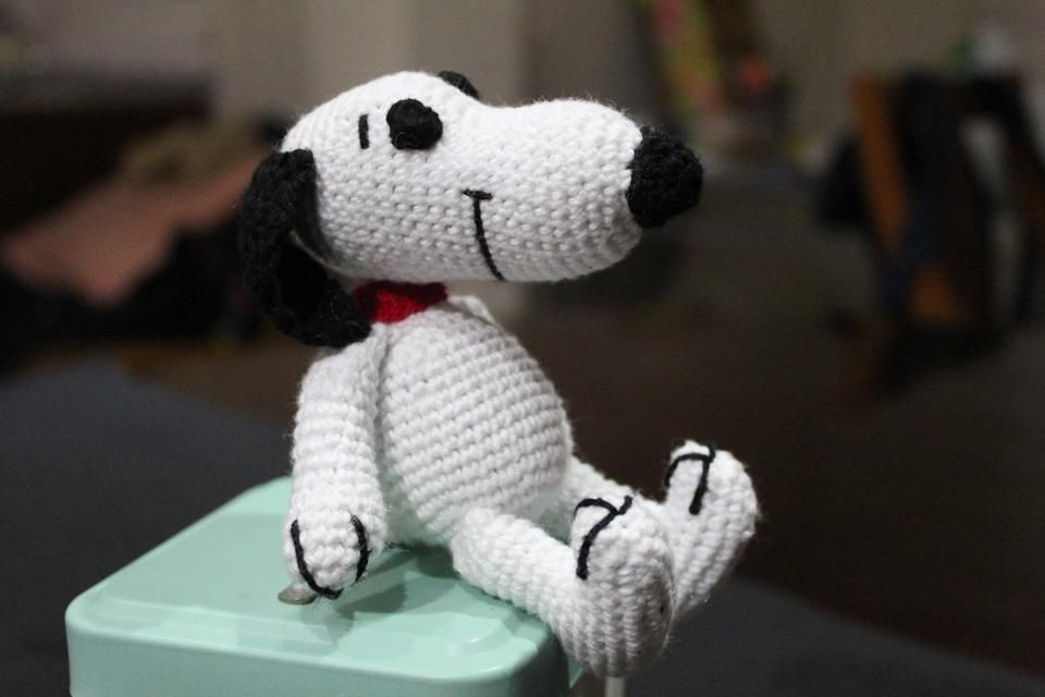 Muñeco Tejido a Crochet "Snoopy"
