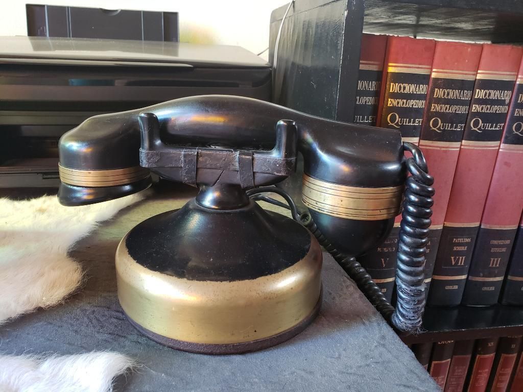Telefono de Bronce Vintage Antiguo