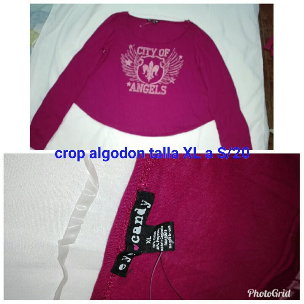 Crop Algodon Mujer