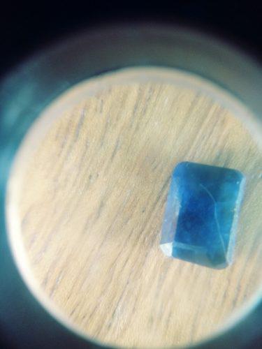 Piedra Zafiro Azul Lechoso Cor Esmeralda Ct 6.00 N ° Zc019