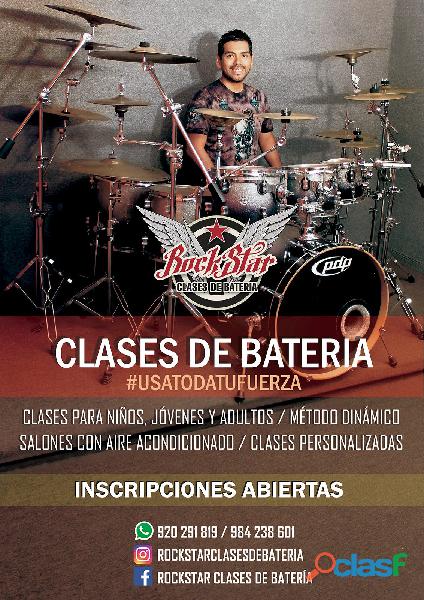 CLASES DE BATERIA LIMA ROCKSTAR