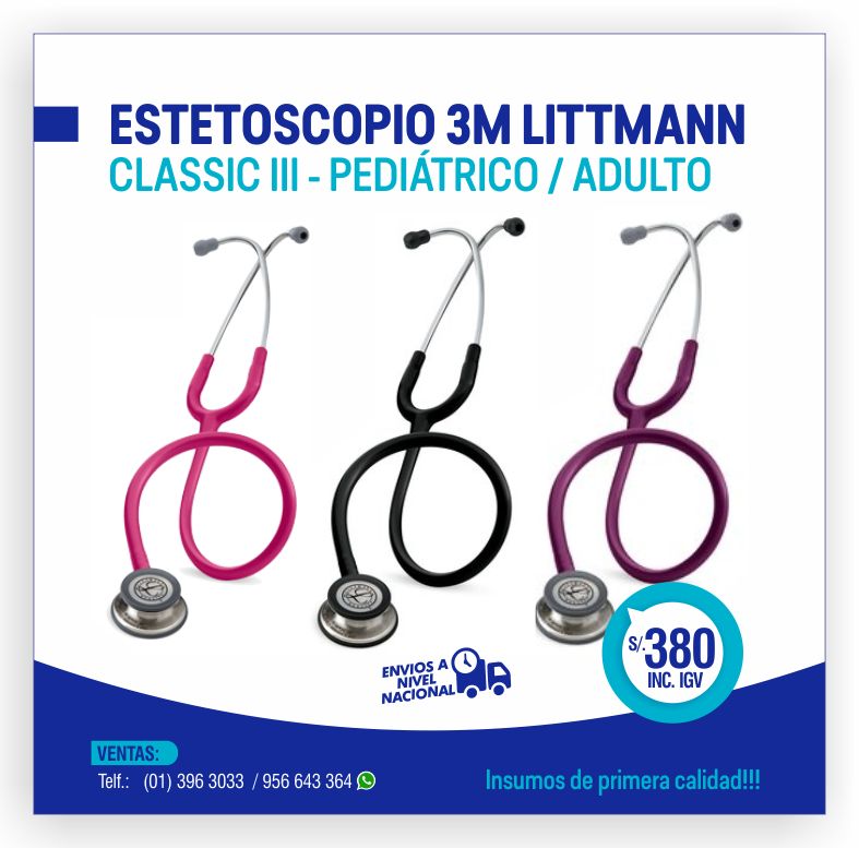 ESTETOSCOPIO 3M LITTMANN CLASSIC III PEDIATRICO / ADULTO