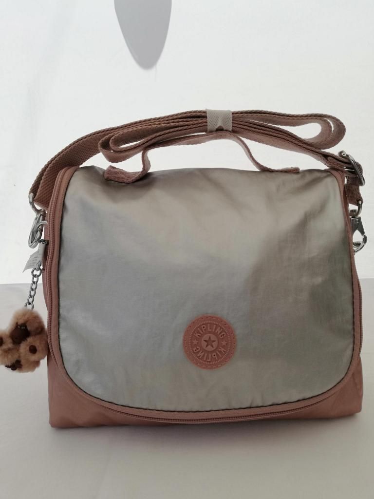 Kipling Lonchera Rose Gold Gris metalic Combo Kichirou