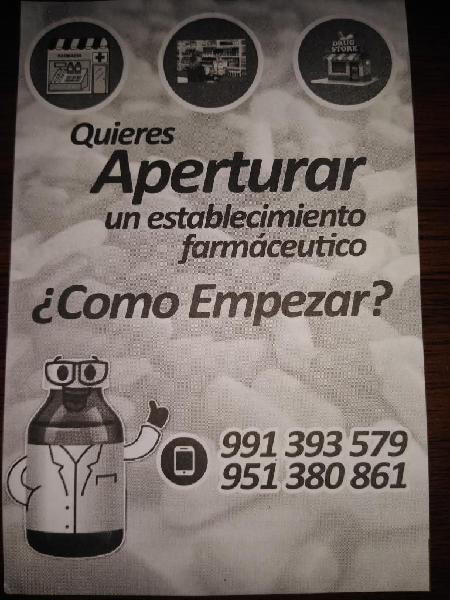 Quieres Aperturar Tu Botica,drogueria?