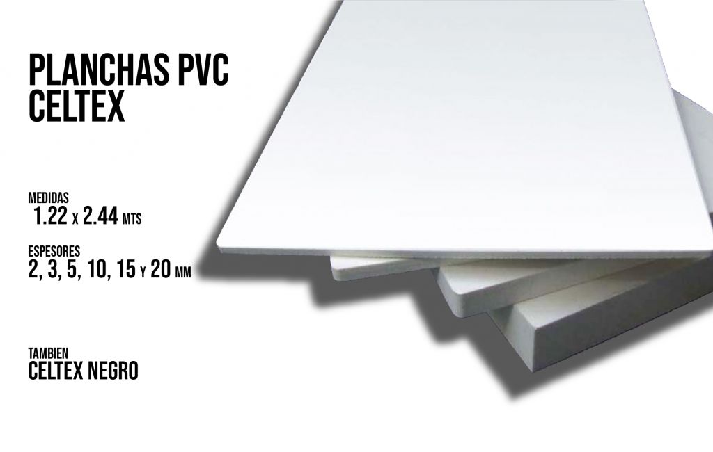 Planchas PVC, Celtex, Foam