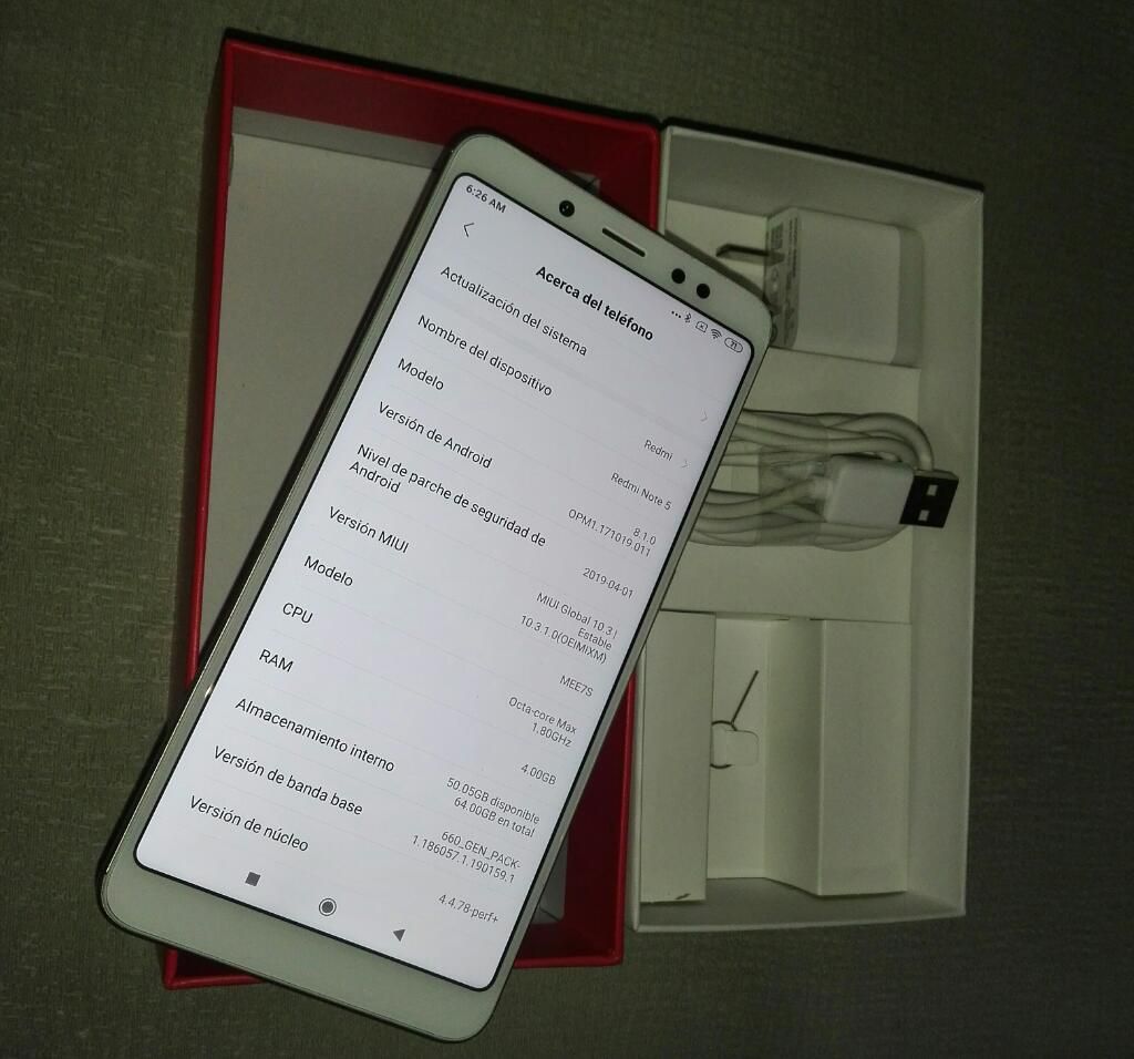 Xiaomi Redmi Note 5 en Caja 64gb 4ram