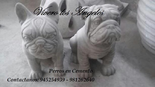 perros cemento, artesania