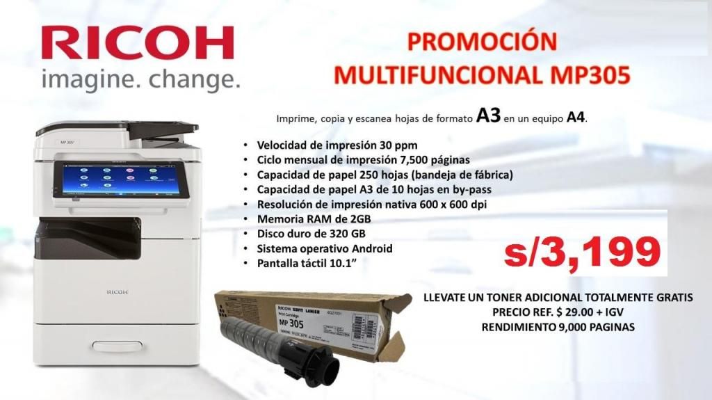 Impresora Multifuncional, venta con boleta/factura