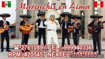 Mariachis los elegantes 999940336 y 2761089 lima perú de tv