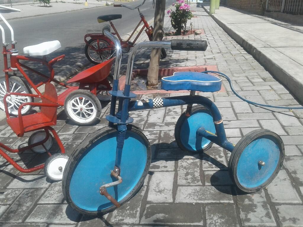 Antiguo Triciclo Metalico Lanper Juguete