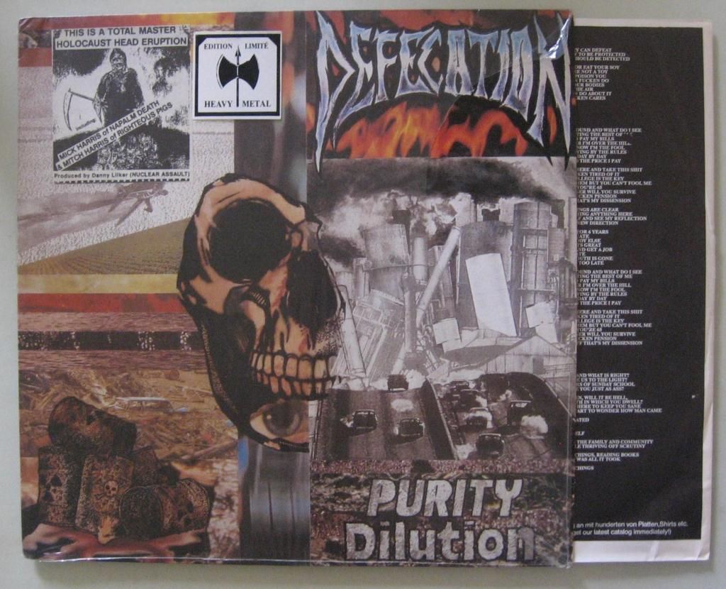 Defecation Purity Dilution Lp  Heavy Death Metal Napalm