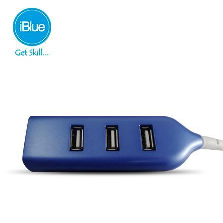 HUB USB IBLUE 4 PORT 2.0 BLUE (PN 52054-BL)