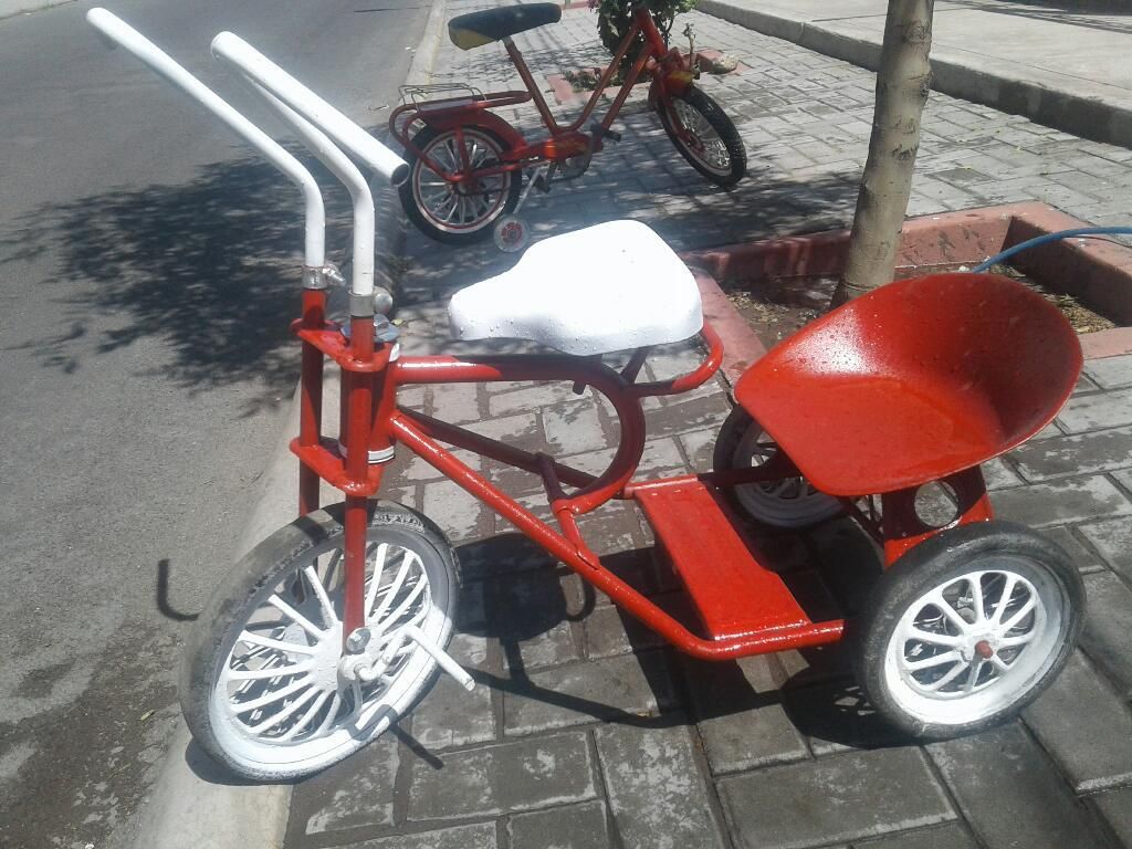 Triciclo Metalico Antiguo Maca Lanper