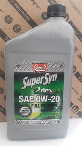 Aceite Supers Supersyn Full Synthetic Sae 0w-20 Mopar