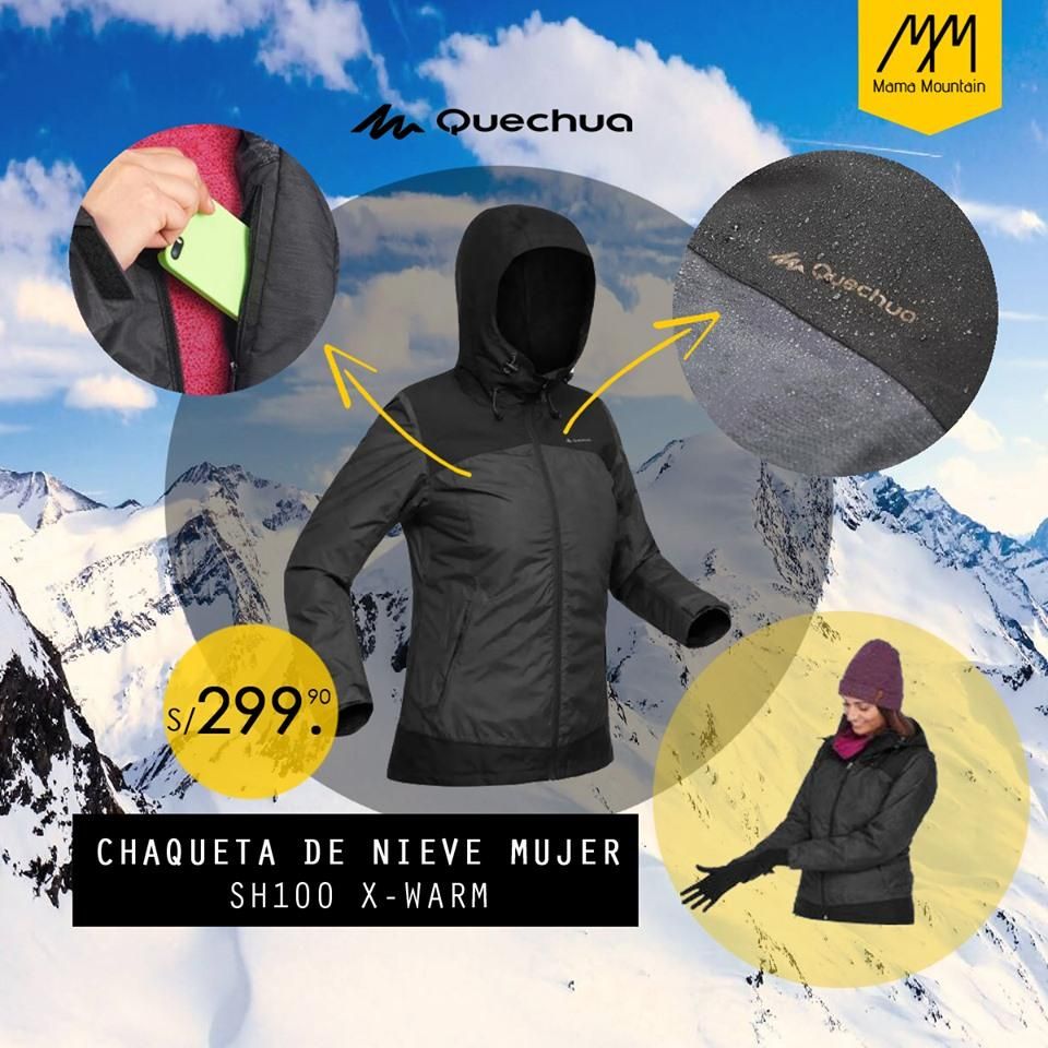 Chaqueta De Senderismo Nieve Sh100 X-Warm Mujer Quechua
