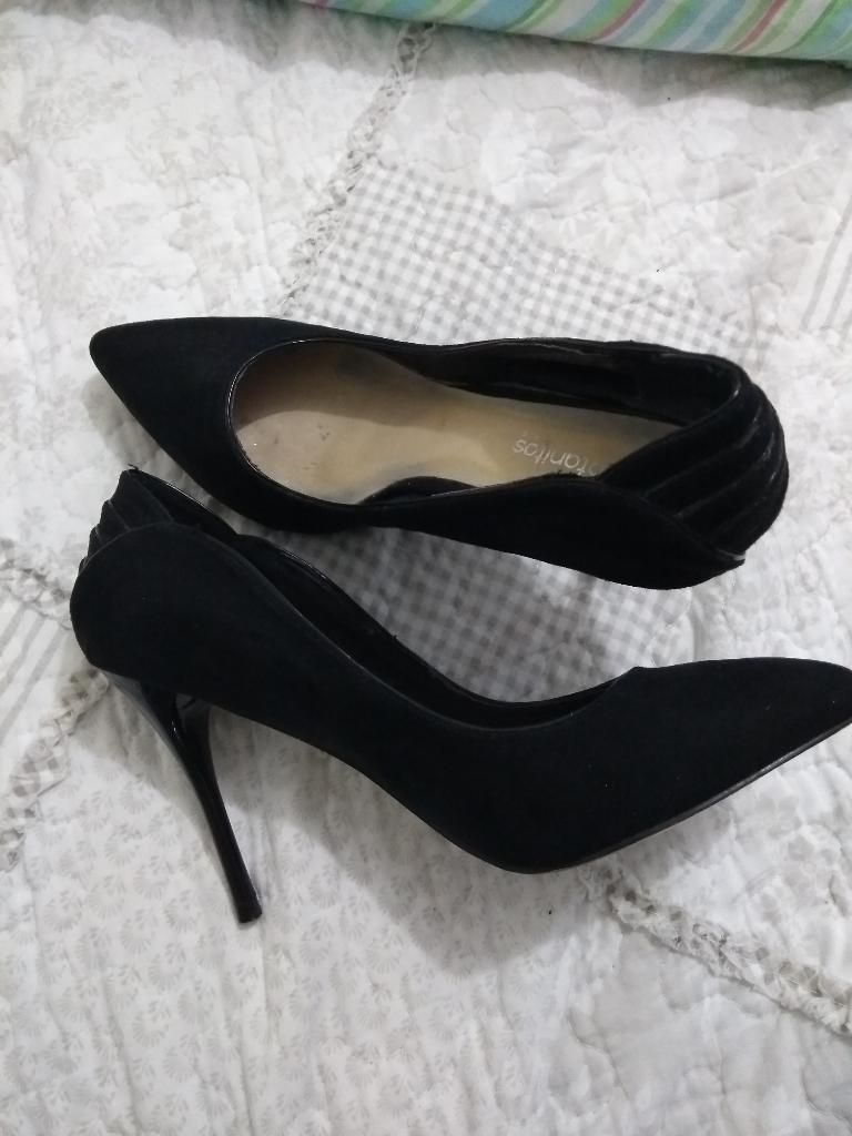Zapatos Gamuza Negra Talla 36