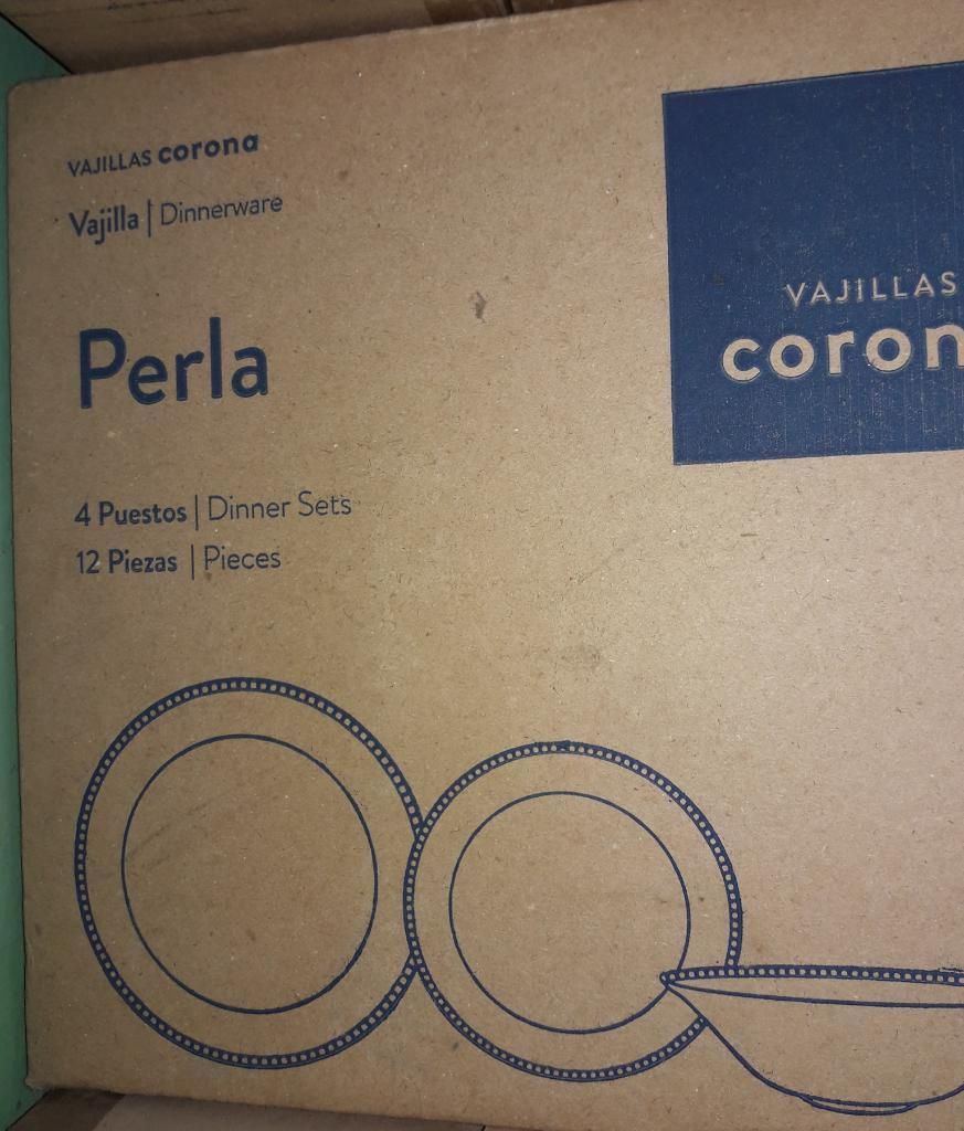 Vajilla Corona. Perla