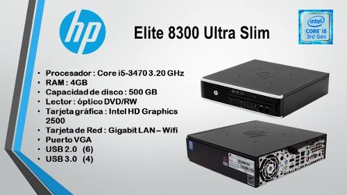 Cpu Hp Elite  Ultra Slim I5 3 Generacion - Wifi