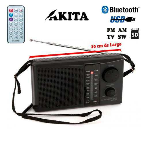 Radio Fm Y Am Bluetooth Recargable Corriente,pila Entra Usb