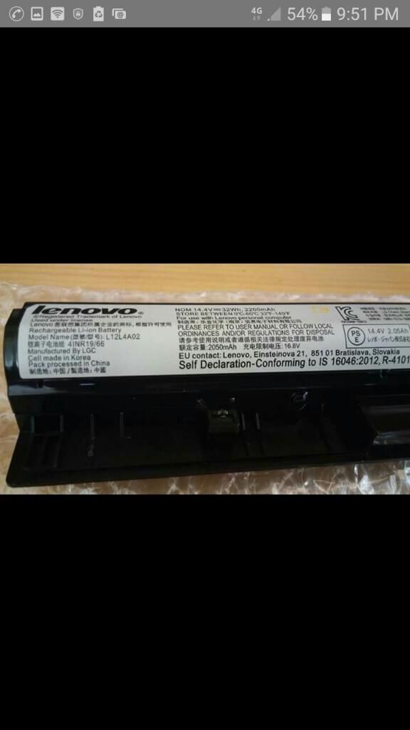 Bateria Lenovo L12l4a02