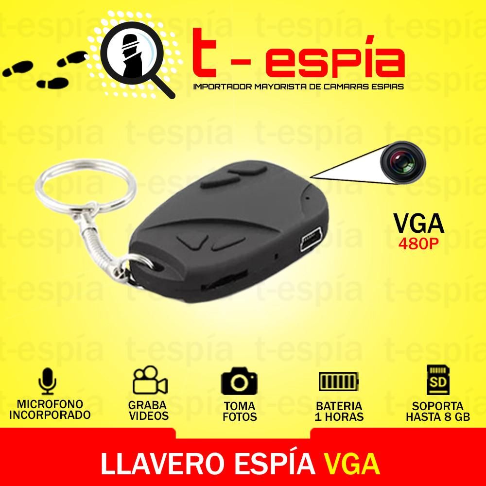 Cámara Espía Llavero De Auto Vga 480p Audio Video Oculto