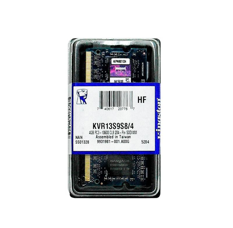 MEMORIA KINGSTON KVR13S9S8/4, CAPACIDAD 4 GB, TIPO DDR3