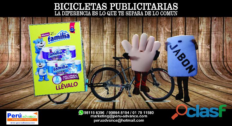 Bicicletas publicitarias para eventos