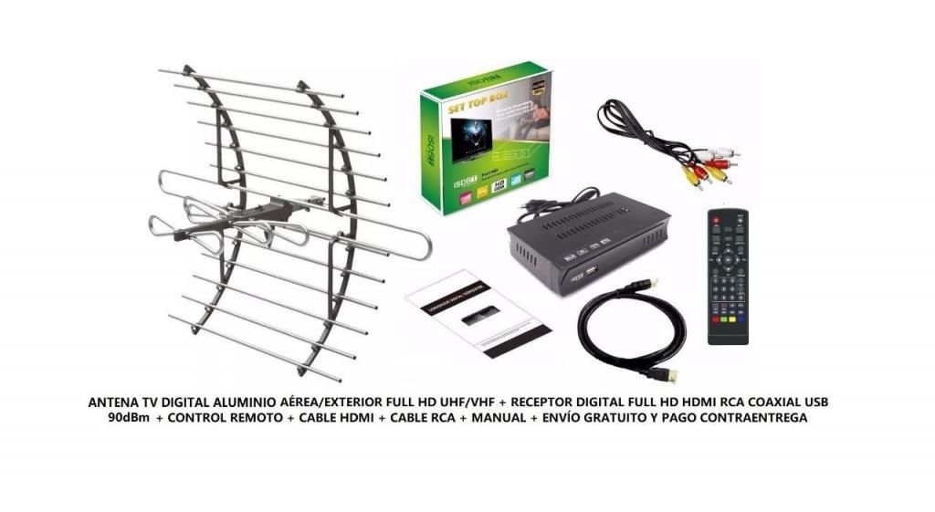 Antena Aerea y Receptor Digital Imagenes Nitidas Garantizado